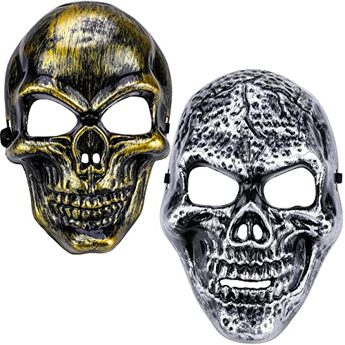 Qpout Halloween-Masken für Erwachsene, Unheimliche Schädel-Anonym-Maske, Lustige silberne Hacker-Maske für Männer/Frauen Halloween-Kleiderparty Cosplay Maskerade Zubehör Bar World Book Week Dekoration Qpout Halloween-Masken für Erwachsene, Unheimliche Schädel-Anonym-Maske, Lustige silberne Hacker-Maske für Männer/Frauen Halloween-Kleiderparty Cosplay Maskerade Zubehör Bar World Book Week Dekoration von Qpout
