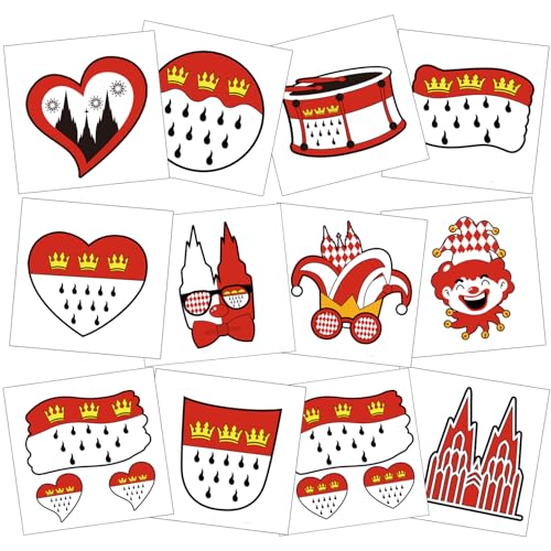 Qpout Kölner Karneval Tattoos,Köln Alaaf Hippie Rot Weiß Herz Temporäres Gesichtstattoo,Köln Stadtwappen Wappen Schild Aufkleber Sticker Für Wappen Dom Party Kölner Straßenkarneval Festumzug Qpout Kölner Karneval Tattoos,Köln Alaaf Hippie Rot Weiß Herz Temporäres Gesichtstattoo,Köln Stadtwappen Wappen Schild Aufkleber Sticker Für Wappen Dom Party Kölner Straßenkarneval Festumzug von Qpout