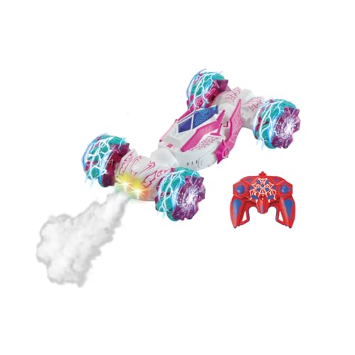 Qryselen Remote Control Car RC Cars Toys for Ages 6-13 Double Sided 360°Flip 2.4GHz 4WD Rechargeable Drift RC Race Car with LED Lights Boys Girls Toys Black (White-Pink) Qryselen Remote Control Car RC Cars Toys for Ages 6-13 Double Sided 360°Flip 2.4GHz 4WD Rechargeable Drift RC Race Car with LED Lights Boys Girls Toys Black (White-Pink) von Qryselen
