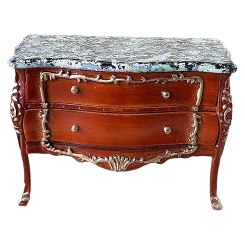 1:12 Skala Holzpuppenhäuser Kabinett European Gold Trim Design 2 Schubladen Für Accessoire Organization Gold Trimmed Dollhouses Accessoires 1:12 Skala Holzpuppenhäuser Kabinett European Gold Trim Design 2 Schubladen Für Accessoire Organization Gold Trimmed Dollhouses Accessoires von Qsvbeeqj
