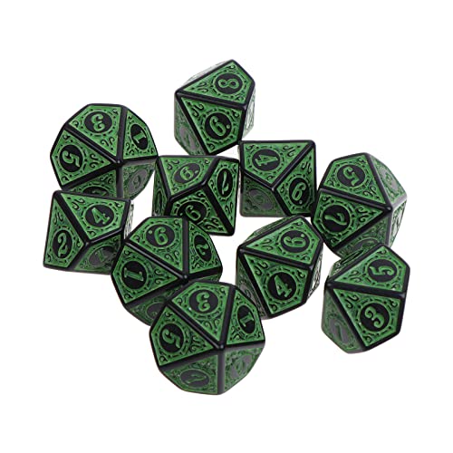 Qsvbeeqj 10pcs 10 Seitig Würfel D10 Spielen RPG Party Acrylspiel von Qsvbeeqj