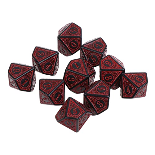 Qsvbeeqj 10pcs 10 Seitig Würfel D10 Spielen RPG Party Acrylspiel von Qsvbeeqj
