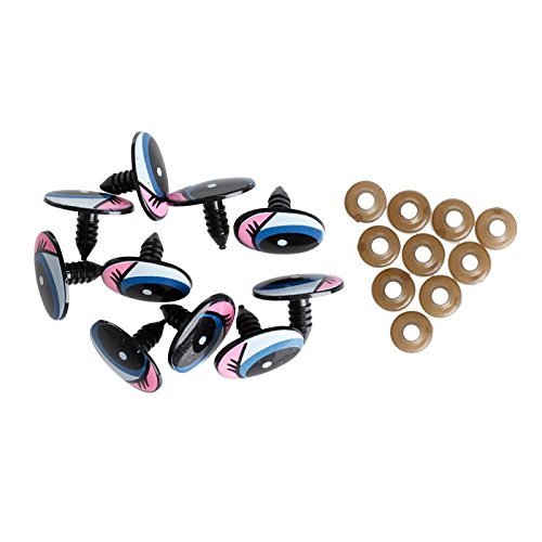 5 Paar (10 Stück) blaue Augen Puppen Augen 24 x 18 mm Paar Armband für Freund und Freundin von Qsvbeeqj