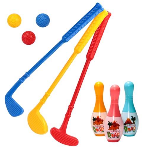 ABS Plastik Kinder Golfspielzeugset Mit Golfclub Golfball Und Bowling Pin Für Innenübungen Und Training Freien Verwenden Safe Set Für Kleinkind ABS Plastik Kinder Golfspielzeugset Mit Golfclub Golfball Und Bowling Pin Für Innenübungen Und Training Freien Verwenden Safe Set Für Kleinkind von Qsvbeeqj