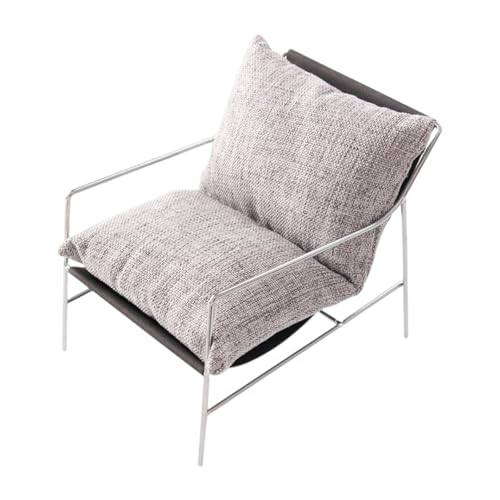 Detailliert 1/6 Doll House Sofa Spielzeug Display Umweltsicher Sofa Stuhl Mit Stoffkissen Und Eisenrahmenszene Display Puppenhauszubehör von Qsvbeeqj