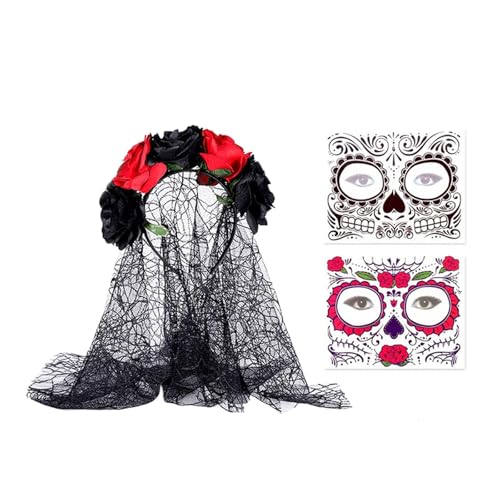 Dias Des Los Muerto Frauenkostüm Halloween Day Of Deads Senorita Accessoires Für Halloween Kosplay Cosplay Zuckerschädelzubehör Dias Des Los Muerto Frauenkostüm Halloween Day Of Deads Senorita Accessoires Für Halloween Kosplay Cosplay Zuckerschädelzubehör von Qsvbeeqj