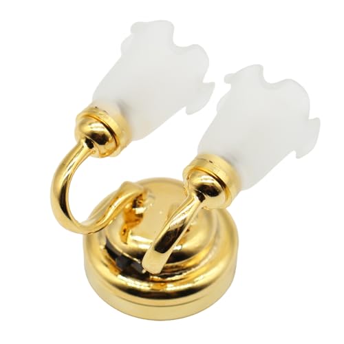 Doppelköpfige Wandlampe LED LED LICHT Für 1/12 Dollhouses Miniatur Wohnzimmer Und Schlafzimmer Dekorative Möbellampe von Qsvbeeqj