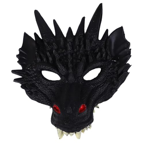 Drache für Maskenparty, Tier, kompletter Kopf, Halloween, Tier, Halloween, Party, Maskerade, Drache, F, Einheitsgröße von Qsvbeeqj