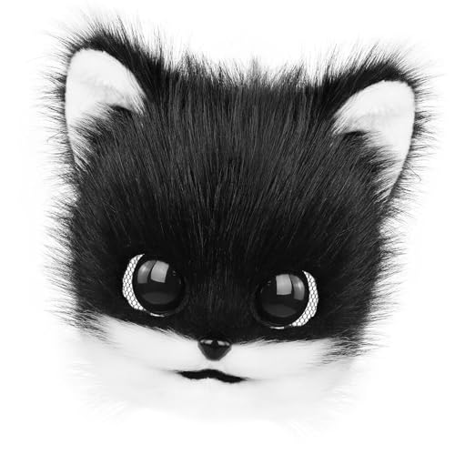 Fuzzy Animal Character Maske Weiches Und Sicheres Design Für Kinder Erwachsene Cosplay Event Und Themenfeiern Pelzige Cosplay Katzen Maske von Qsvbeeqj