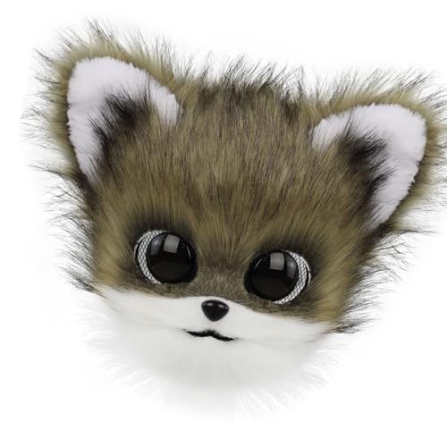Fuzzy Animal Character Maske Weiches Und Sicheres Design Für Kinder Erwachsene Cosplay Event Und Themenfeiern Pelzige Cosplay Katzen Maske von Qsvbeeqj