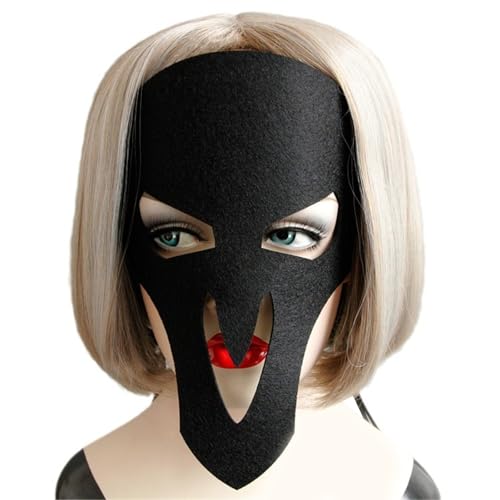 Halloween Punk Face Cover Kostüm für Frauen Mann Cosplay Party Halloween Cosplay Kostüm Maskenabdeckung Königin von Qsvbeeqj