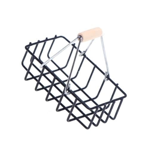 Handcraft Miniaturkorb Metall Obstkorb für Puppenhäuser Dekoration und kreatives Handwerksprojekt Modell Zubehör Realistisches Modell von Qsvbeeqj