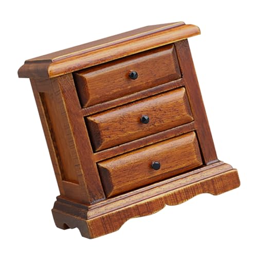 Qsvbeeqj Holz Miniatur Seitenschrank Modellmöbel Für 1/12 Puppenhäuser Enthusiasten Und Handwerksliebhaber Sammlung Dekoration Dollhouses Miniaturmöbel von Qsvbeeqj