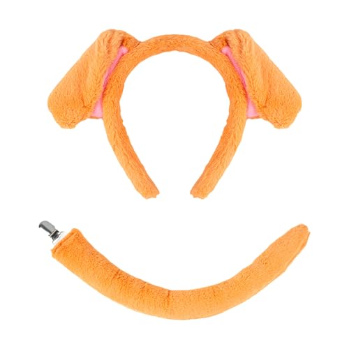 Hundekostüm-Zubehör inklusive Hundeohren, Stirnband, Schwanz, Nase, Fliege, Rock für Kinder, Teenager, Erwachsene, Halloween, Cosplay Hundekostüm-Zubehör inklusive Hundeohren, Stirnband, Schwanz, Nase, Fliege, Rock für Kinder, Teenager, Erwachsene, Halloween, Cosplay von Qsvbeeqj