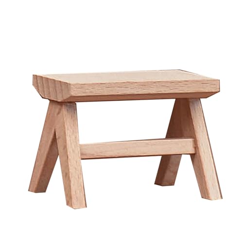 Qsvbeeqj Miniaturholz Tisch/Stuhl 1/12 Möbel Für Puppenhäuser Und Szene Display Zubehör Modell Figurine von Qsvbeeqj