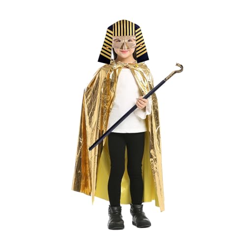 Qsvbeeqj 1/2pcs Halloween Cosplay Kostüm Accessoire Ägyptische Kostüm Golden Cape Cloak Ägyptische Maske Maske Kids Erwachsene Halloween Outfits Qsvbeeqj 1/2pcs Halloween Cosplay Kostüm Accessoire Ägyptische Kostüm Golden Cape Cloak Ägyptische Maske Maske Kids Erwachsene Halloween Outfits von Qsvbeeqj