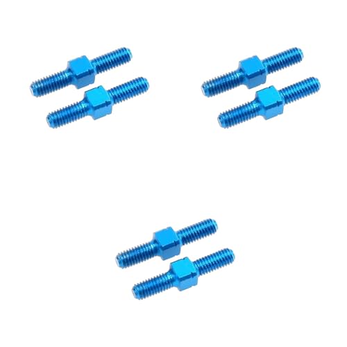 Qsvbeeqj 2 Stück Stangengestänge, 3 x 18 mm, Aluminium-Spannschlösser für verbesserte Fernsteuerung, Auto-Performance, Aluminium-Spannschloss-Schaft von Qsvbeeqj