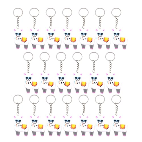 Qsvbeeqj 20 Stück Alpaka-Schlüsselanhänger zum Sammeln von Taschen, Cartoon-Figuren, Party-Souvenir-Schlüsselanhänger, geeignet für Partytaschen und Autoschlüssel, Telefonanhänger von Qsvbeeqj