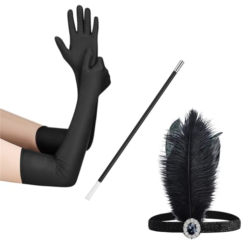 Qsvbeeqj 20 Stück Flapper Frauen Stirnbänder Halter 1920s Vintage Cosplay Party Kostüm Zubehör Frauen Accessoires von Qsvbeeqj