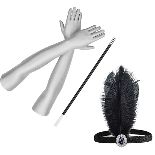 Qsvbeeqj 20sFlapper Damen Kopfband aus den 20er Jahren Vintage Cosplay Party Kostüm Damen Accessoires Qsvbeeqj 20sFlapper Damen Kopfband aus den 20er Jahren Vintage Cosplay Party Kostüm Damen Accessoires von Qsvbeeqj