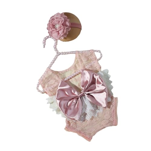 Qsvbeeqj 2pcs Mädchen Fotoshoots Strampler Und Passende Kopfbedeckung Set Neugeborene Fotografie Overall Mit Großem Hinteren Bowknot Baby Mädchen Outfit Qsvbeeqj 2pcs Mädchen Fotoshoots Strampler Und Passende Kopfbedeckung Set Neugeborene Fotografie Overall Mit Großem Hinteren Bowknot Baby Mädchen Outfit von Qsvbeeqj