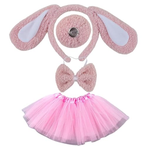 Qsvbeeqj 3/4/5/6 Hundekostüme für Kinder, Cosplays, Hundeohren, Stirnbänder, Schwanz, Schleifen, Tutus, Schwanz, Handschuh, Tier-Kostüm-Zubehör Qsvbeeqj 3/4/5/6 Hundekostüme für Kinder, Cosplays, Hundeohren, Stirnbänder, Schwanz, Schleifen, Tutus, Schwanz, Handschuh, Tier-Kostüm-Zubehör von Qsvbeeqj
