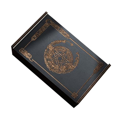 Qsvbeeqj Astrologys Wahrsagung Aufbewahrung Hülle Push Pull Card Container Holz Tarot Kartenlagerung Tragbarer Tarotkarten Box von Qsvbeeqj