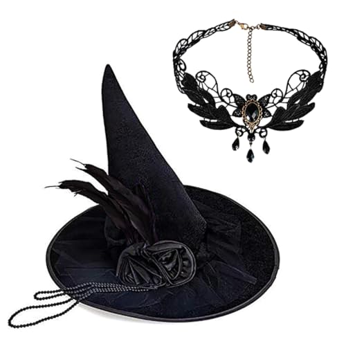 Qsvbeeqj Atmungsaktives Multifunktions-Hut-Halsketten-Set, eleganter Hut für Herren und Damen, Rollenspiel-Hut für Damenkostüme Qsvbeeqj Atmungsaktives Multifunktions-Hut-Halsketten-Set, eleganter Hut für Herren und Damen, Rollenspiel-Hut für Damenkostüme von Qsvbeeqj