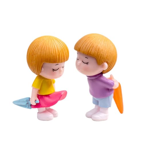 Qsvbeeqj Auto-Zubehör, Cartoon-Paar, Actionfiguren, Regenschirm, Ornament, Auto-Innenraum, Armaturenbrett für Mädchen, Geschenke, langlebige Farben von Qsvbeeqj