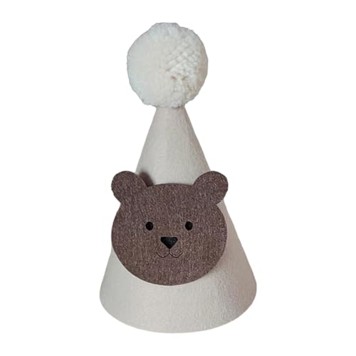 Qsvbeeqj Baby-Geburtstagshut für Kleinkinder, Party, spitze Kappen, verstellbare Größe, mit schönem Bären-Dekor, Foto-Requisiten Qsvbeeqj Baby-Geburtstagshut für Kleinkinder, Party, spitze Kappen, verstellbare Größe, mit schönem Bären-Dekor, Foto-Requisiten von Qsvbeeqj