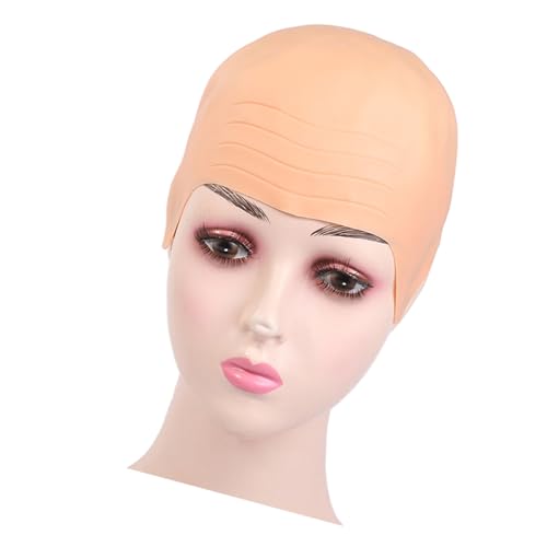 Qsvbeeqj Bald Caps Halloween Make-up Glatze Kopf Perücken Mützen Kunstperücken Kostümzubehör für Kinder Erwachsene Männer Frauen Geschenke für Frauen Herren Halloween von Qsvbeeqj