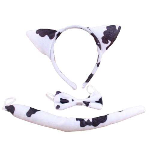 Qsvbeeqj Bühnen-Kostüm-Set, Plüsch, Anime-Ohr, Stirnband/Schwanz/Fliege, Outfit-Set für Kinder, Cosplay, Maskeraden, Partyzubehör Qsvbeeqj Bühnen-Kostüm-Set, Plüsch, Anime-Ohr, Stirnband/Schwanz/Fliege, Outfit-Set für Kinder, Cosplay, Maskeraden, Partyzubehör von Qsvbeeqj
