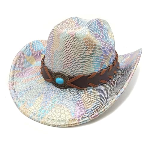 Qsvbeeqj Cosplay Kostüm Hut mit großer Krempe Türkis PU Leder Gürtel Hut Tanzen Party Caps Festival Kopfbedeckung Foto Zubehör Qsvbeeqj Cosplay Kostüm Hut mit großer Krempe Türkis PU Leder Gürtel Hut Tanzen Party Caps Festival Kopfbedeckung Foto Zubehör von Qsvbeeqj