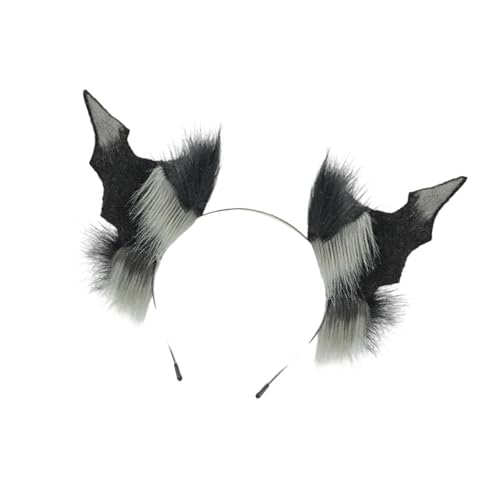 Qsvbeeqj Dämonen Kostümzubehör Carnivals Halloween Cosplay Party Requisiten Kunstpelze Fledermaus Ohren Stirnband Haarband Teufel Schwanz Teufel Schwanz von Qsvbeeqj