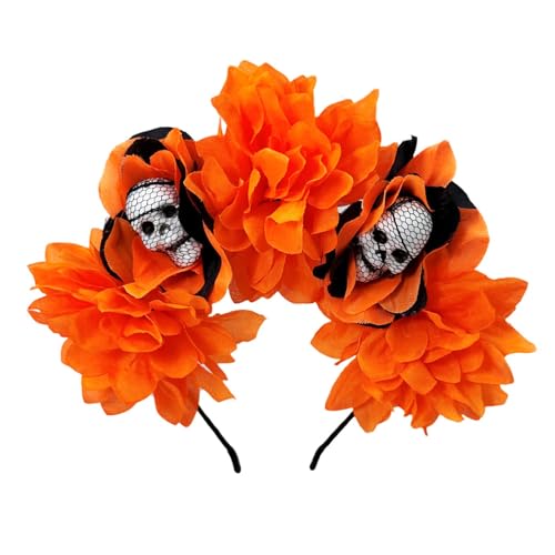 Qsvbeeqj Dia de los Muertos Stirnband mit Totenkopf und Blumen, Halloween-Kostüm, Five Des Mayoes Halloween-Kostüm, Halloween-Geschenke, Party-Kostüm der Toten Qsvbeeqj Dia de los Muertos Stirnband mit Totenkopf und Blumen, Halloween-Kostüm, Five Des Mayoes Halloween-Kostüm, Halloween-Geschenke, Party-Kostüm der Toten von Qsvbeeqj