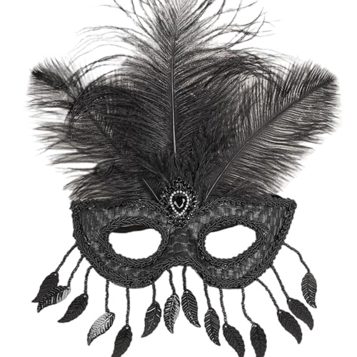 Qsvbeeqj Elegante Gefiederte Dekorierte Halbe Maske Atmungsaktive Partykleidung Mit Zarter Spitzenkugelmotion Qsvbeeqj Elegante Gefiederte Dekorierte Halbe Maske Atmungsaktive Partykleidung Mit Zarter Spitzenkugelmotion von Qsvbeeqj
