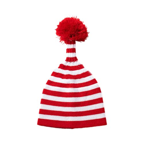 Qsvbeeqj Eleganter Häkelhut für Eltern und Kinder, Strickmütze, Weihnachtsmütze für Kinder und Erwachsene, gestreift, hält warm in diesem Winter für Mutter und Baby, Festival Qsvbeeqj Eleganter Häkelhut für Eltern und Kinder, Strickmütze, Weihnachtsmütze für Kinder und Erwachsene, gestreift, hält warm in diesem Winter für Mutter und Baby, Festival von Qsvbeeqj