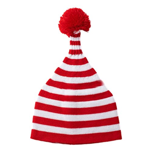 Qsvbeeqj Eleganter Häkelhut für Eltern und Kinder, Strickmütze, Weihnachtsmütze für Kinder und Erwachsene, gestreift, hält warm in diesem Winter für Mutter und Baby, Festival Qsvbeeqj Eleganter Häkelhut für Eltern und Kinder, Strickmütze, Weihnachtsmütze für Kinder und Erwachsene, gestreift, hält warm in diesem Winter für Mutter und Baby, Festival von Qsvbeeqj
