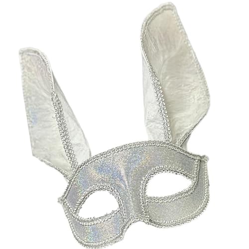 Qsvbeeqj Elegantes Kaninchen-Halbgesicht für Maskerade, Halloween-Kostümpartys, mit weichem Band, Hasenohren, Augenmaske Qsvbeeqj Elegantes Kaninchen-Halbgesicht für Maskerade, Halloween-Kostümpartys, mit weichem Band, Hasenohren, Augenmaske von Qsvbeeqj