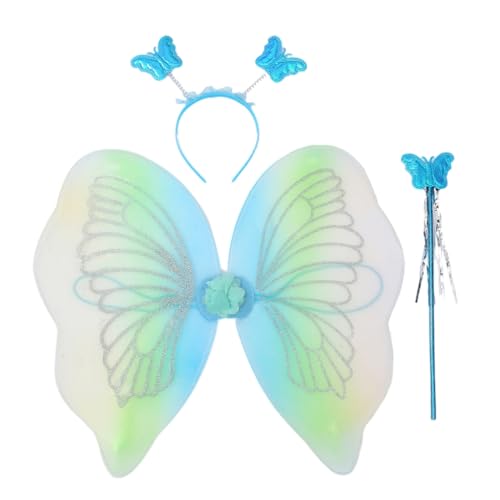 Qsvbeeqj Feenkostüm-Set für Mädchen, mit Flügelfeen-Zauberstab und Stirnband für Kinder, Geburtstag, Party, Halloween, Weihnachten Qsvbeeqj Feenkostüm-Set für Mädchen, mit Flügelfeen-Zauberstab und Stirnband für Kinder, Geburtstag, Party, Halloween, Weihnachten von Qsvbeeqj