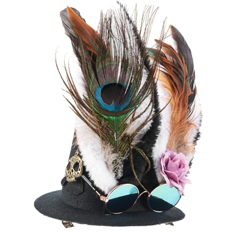 Qsvbeeqj Flacher Hut mit Totenkopf, Kaninchen, Ohren und Blumen, Steampunks, Mittelalter-Hut, Halloween, Mädchen, Fedoras, Hut, Bühnenauftritte Qsvbeeqj Flacher Hut mit Totenkopf, Kaninchen, Ohren und Blumen, Steampunks, Mittelalter-Hut, Halloween, Mädchen, Fedoras, Hut, Bühnenauftritte von Qsvbeeqj