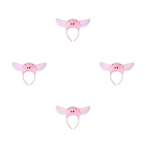 Qsvbeeqj Haarreif, Ohren, Plüsch, für Halloween, Cosplay, Make-up, Waschen, Gesicht, Bühne, Spielen, Haarreifen, Foto-Requisiten, Schweinchen, Partyzubehör von Qsvbeeqj