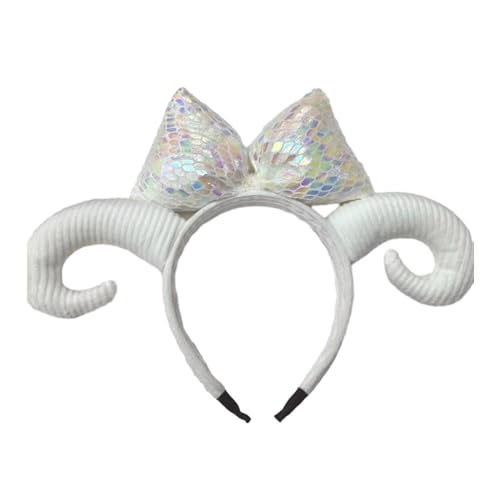 Qsvbeeqj Haarreif aus Schafhorn, für Damen, Musik, Festivals, Make-up, Stirnbänder für Karneval, Cosplay, Animes, Figuren, Kopfschmuck Qsvbeeqj Haarreif aus Schafhorn, für Damen, Musik, Festivals, Make-up, Stirnbänder für Karneval, Cosplay, Animes, Figuren, Kopfschmuck von Qsvbeeqj