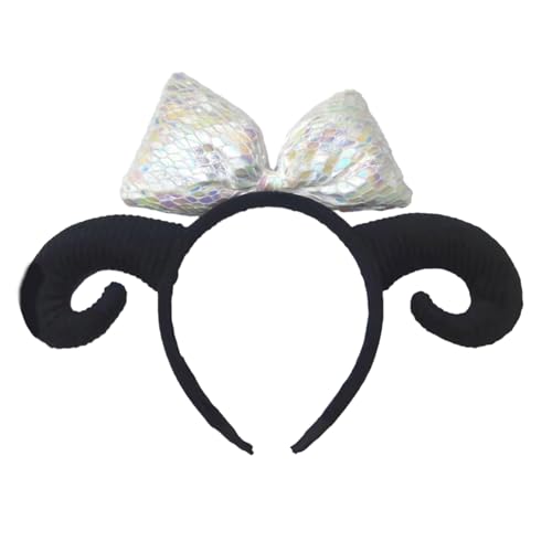 Qsvbeeqj Haarreif aus Schafhorn, für Damen, Musik, Festivals, Make-up, Stirnbänder für Karneval, Cosplay, Animes, Figuren, Kopfschmuck Qsvbeeqj Haarreif aus Schafhorn, für Damen, Musik, Festivals, Make-up, Stirnbänder für Karneval, Cosplay, Animes, Figuren, Kopfschmuck von Qsvbeeqj
