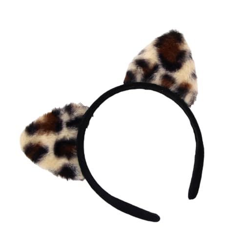 Qsvbeeqj Haarreif mit Katzenohren, Tiermuster, für Damen und Mädchen, Cosplay, für Musik, Festival, Urlaub, Party, Requisiten, Make-up, Haarband Qsvbeeqj Haarreif mit Katzenohren, Tiermuster, für Damen und Mädchen, Cosplay, für Musik, Festival, Urlaub, Party, Requisiten, Make-up, Haarband von Qsvbeeqj