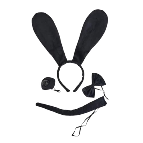 Qsvbeeqj Halloween-Kostüm für Hunde, Hundeohren, Schwanzrock, Nase, Krawatte, Tier, Kostüm für Kinder, Cosplay, Make-up-Party von Qsvbeeqj