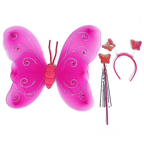 Qsvbeeqj Halloween-Partykleid, Feenflügel-Kostüm, Cosplay-Kostüm, Schmetterlingsflügel, Fee, Performances für Mädchen, Frauen, Halloween-Party, Cosplay, Schmetterling, Auftritte von Qsvbeeqj