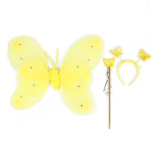 Qsvbeeqj Halloween-Partykleid, Feenflügel-Kostüm, Cosplay-Kostüm, Schmetterlingsflügel, Fee, Performances für Mädchen, Frauen, Halloween-Party, Cosplay, Schmetterling, Auftritte von Qsvbeeqj