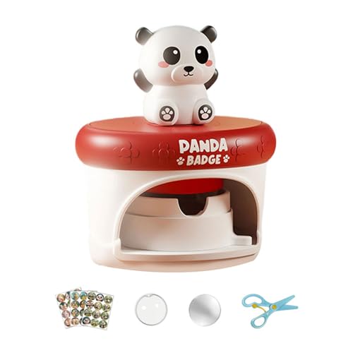 Qsvbeeqj Handgefertigter Badge Maker Craft Badges Maschinenspielzeug Für Kinder Kreative Handwerkskunstaktivitäten Mit Plastikvorlagenabdeckungen Abzeichen Pressemaschine Handwerksspielzeug von Qsvbeeqj
