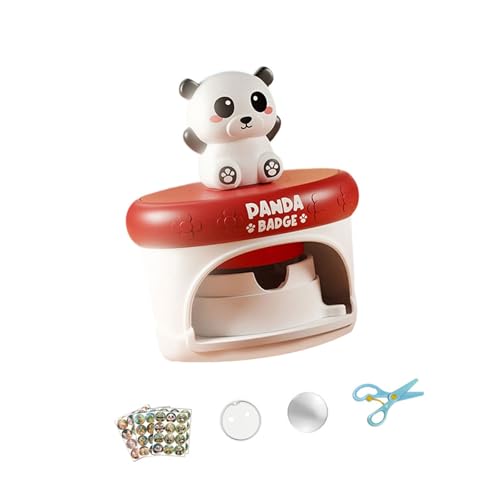 Qsvbeeqj Handgefertigter Badge Maker Craft Badges Maschinenspielzeug Für Kinder Kreative Handwerkskunstaktivitäten Mit Plastikvorlagenabdeckungen Abzeichen Pressemaschine Handwerksspielzeug von Qsvbeeqj